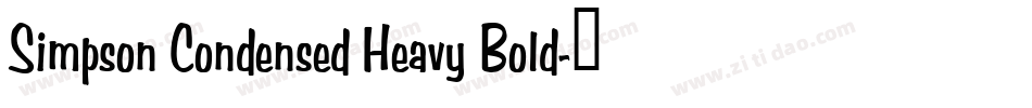 Simpson Condensed Heavy Bold字体转换